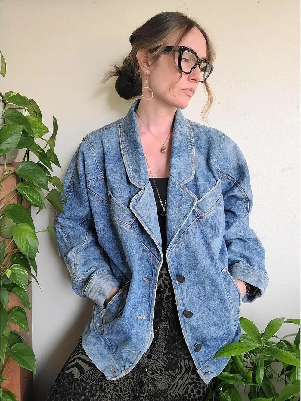 The Kimmy Vintage 80s Jean Jacket L - Picture 3 of 9